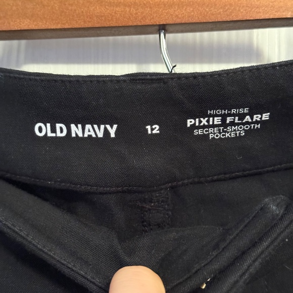 Black High-Waisted Pixie Flare Pants | 12 Regular - Picture 4 of 4